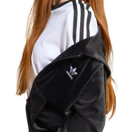 Hættetrøje - VELOUR Z HOODIE - Sort/Hvid|adidas Originals New