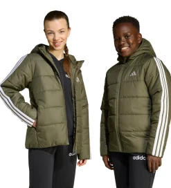 Dynejakke - J Ess 3S - Olistr/Black|adidas Performance Outlet