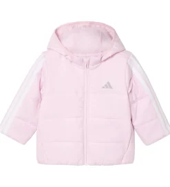 Dynejakke - Clear Pink/Hvid|adidas Performance New