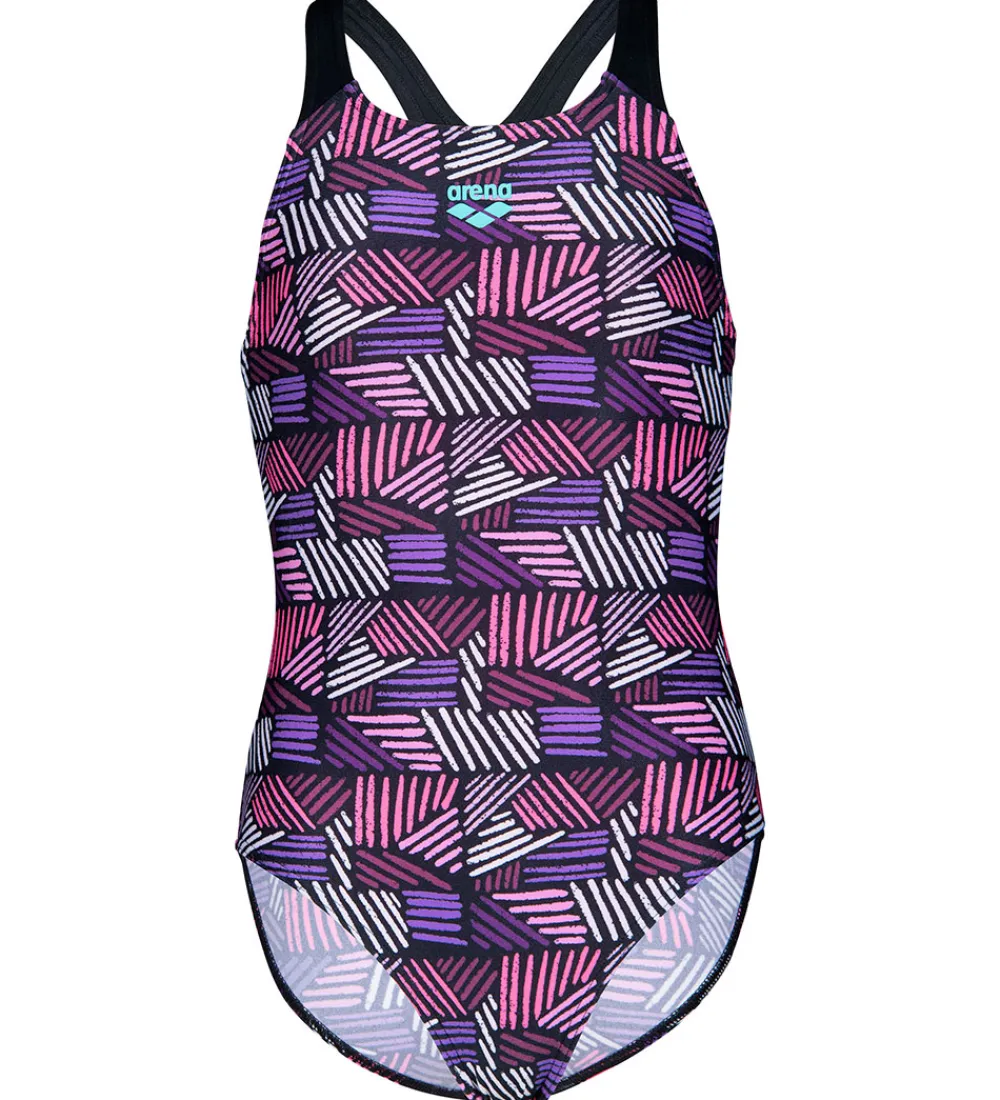 Badedragt - Candies - Sort/Lilla|Arena
