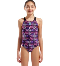 Badedragt - Candies - Sort/Lilla|Arena