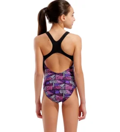 Badedragt - Candies - Sort/Lilla|Arena