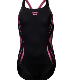 Badedragt - Poseidonia - Sort/Pink|Arena