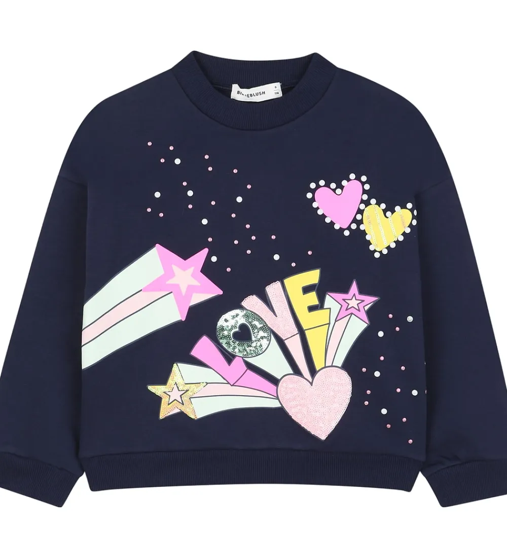 Sweatshirt - Navy m. Print|Billieblush Outlet