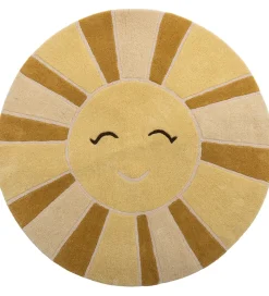 Gulvtæppe - 110 cm - Sun - Uld - Gul|Bloomingville Clearance