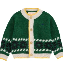 Cardigan - Strik - Kaleidoscope Jacquard - Grøn|Bobo Choses Online