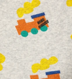 Leggings - Choo Choo All Over - Light Grey Heather|Bobo Choses Online