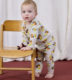 Leggings - Choo Choo All Over - Light Grey Heather|Bobo Choses Online