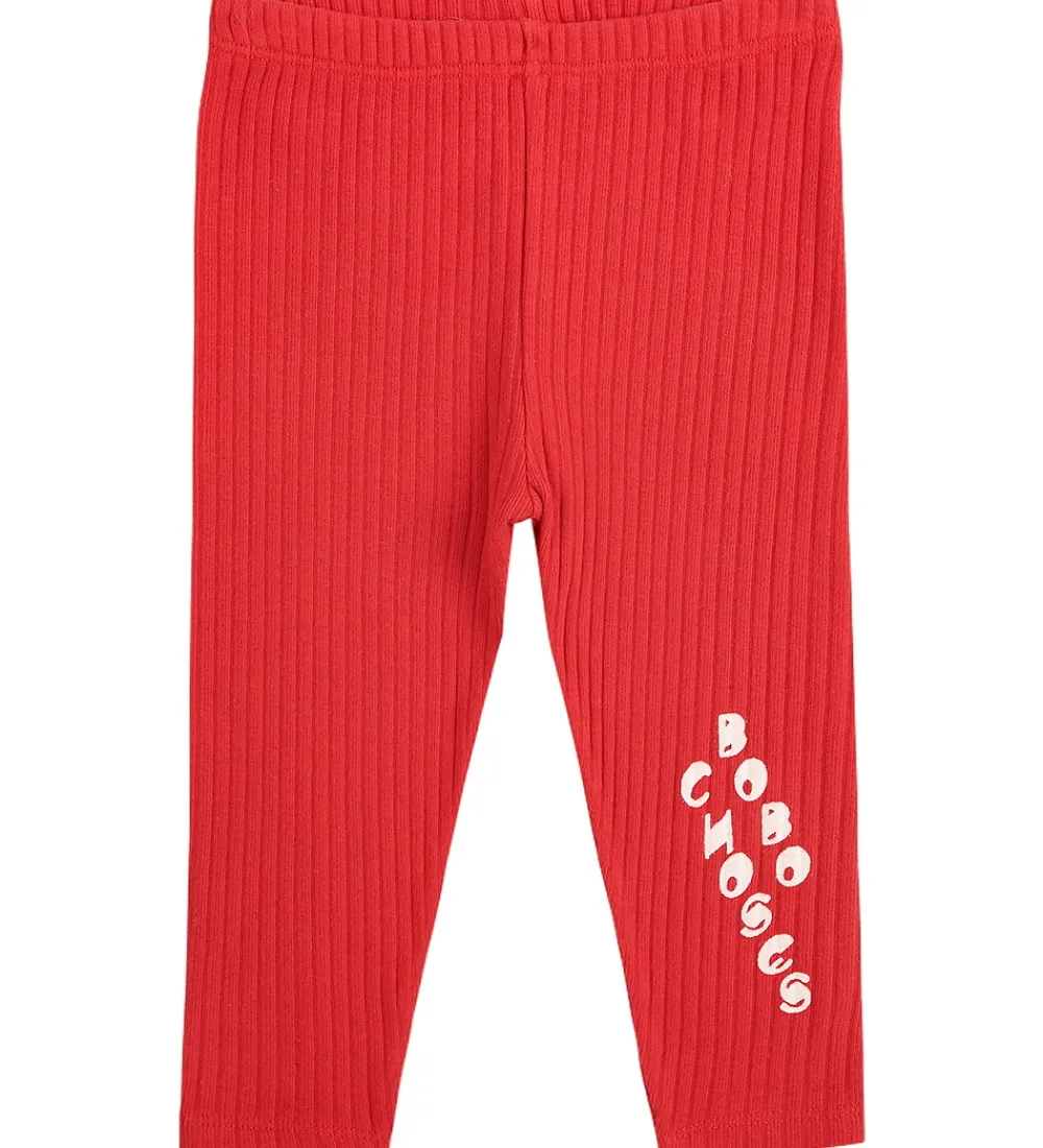 Leggings - Rib - Rød|Bobo Choses Discount