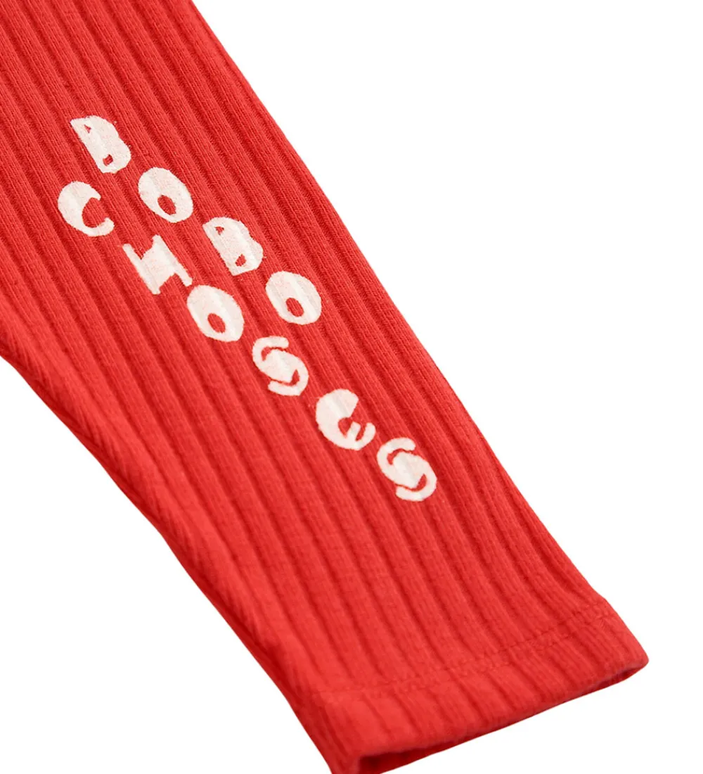 Leggings - Rib - Rød|Bobo Choses Discount