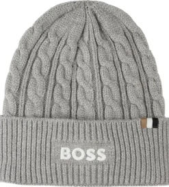 Hue - Strik - gråmeleret|BOSS Hot