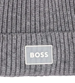 Hue - Strik - Gråmeleret|BOSS Clearance