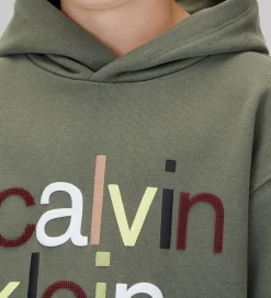 Hættetrøje - Color Logo - Thyme Green|Calvin Klein Discount