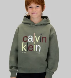 Hættetrøje - Color Logo - Thyme Green|Calvin Klein Discount