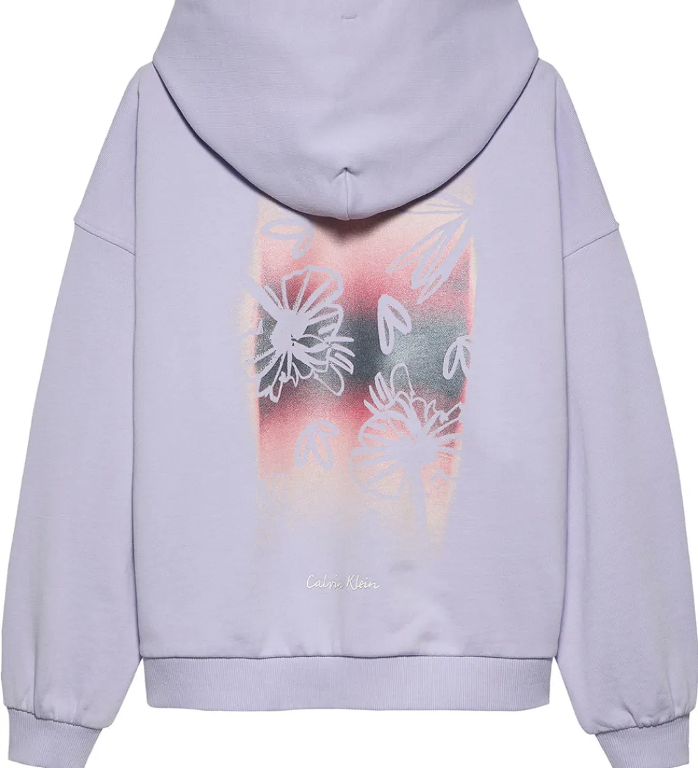 Hættetrøje - Flower Back - Purple Heather|Calvin Klein Outlet