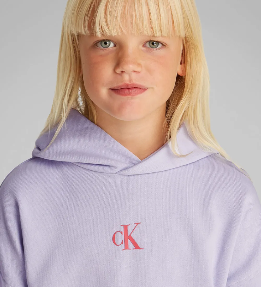 Hættetrøje - Flower Back - Purple Heather|Calvin Klein Outlet