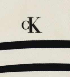 Hættetrøje - Logo Boxy Fit Stripes - White Cap Gray|Calvin Klein Best