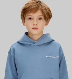 Hættetrøje - Relaxed - Satin Blue|Calvin Klein Outlet