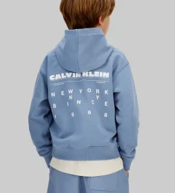Hættetrøje - Relaxed - Satin Blue|Calvin Klein Outlet