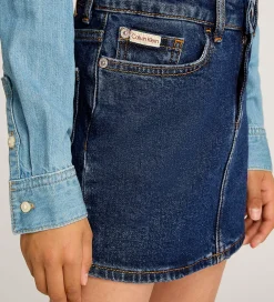Nederdel - Denim Mini - Authentic Rinse|Calvin Klein Discount