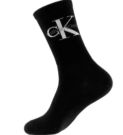 Strømper - 4-pak - Sort/Hvid m. Logo|Calvin Klein Discount