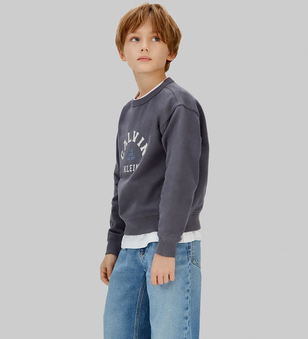 Sweatshirt - Varsity - Coal Grey|Calvin Klein