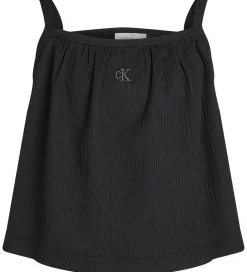 Top - Rib - Crinkle Strap - Ck Black|Calvin Klein