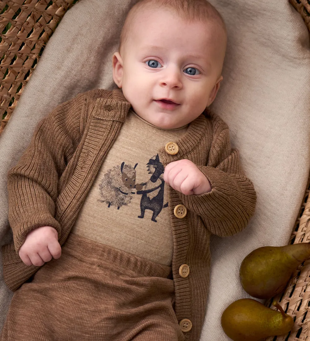 Cardigan - Uld - Cocoa Creme|CeLaVi Discount