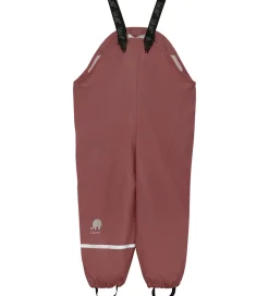 Regnbukser m. Seler - Recycled PU - Rose Brown|CeLaVi Online