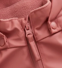 Regndragt m. Fleece - PU - Brick Dust|CeLaVi New