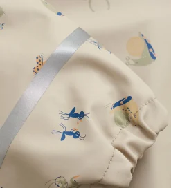 Regndragt m. Fleece - PU - White Pepper m. Print|CeLaVi Sale