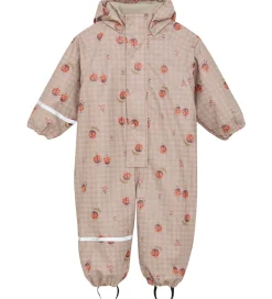 Regndragt m. Fleece - PU - Nasturtium m. Print|CeLaVi