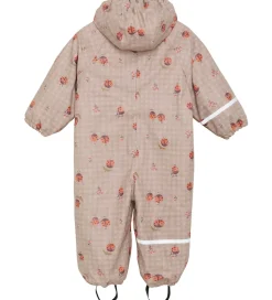 Regndragt m. Fleece - PU - Nasturtium m. Print|CeLaVi