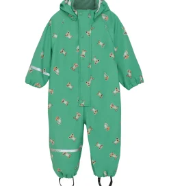 Regndragt m. Fleece - PU - Green Spruce|CeLaVi Discount