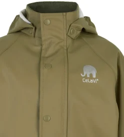 Regntøj - PU - Khaki|CeLaVi Outlet