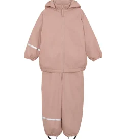 Regntøj m. Fleece - Recycle PU - Misty Rose|CeLaVi Discount