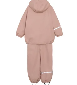 Regntøj m. Fleece - Recycle PU - Misty Rose|CeLaVi Discount