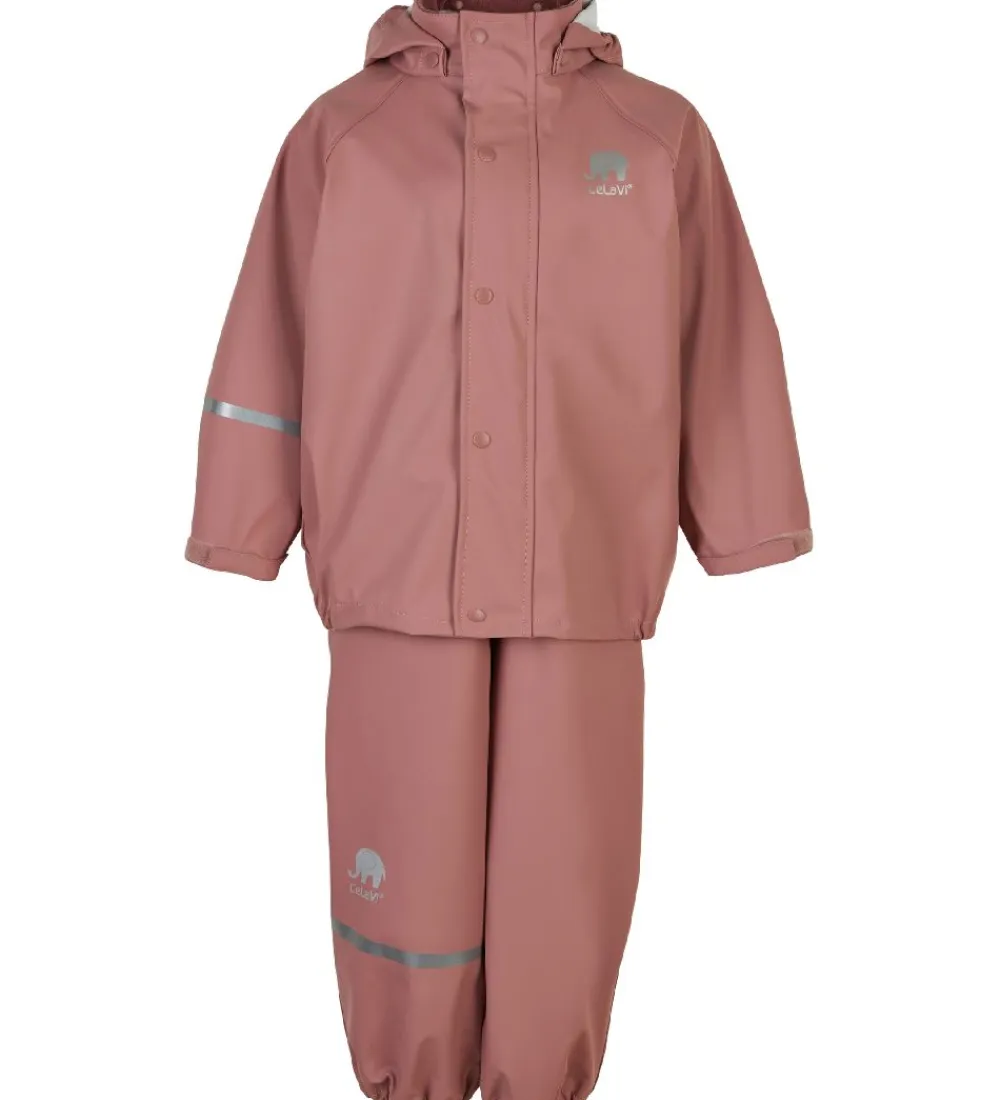 Regntøj m. Seler - PU - Burlwood|CeLaVi Hot