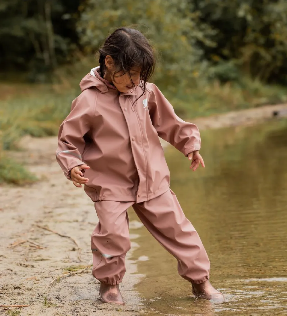 Regntøj m. Seler - PU - Burlwood|CeLaVi Hot