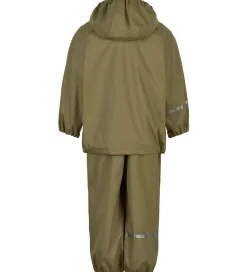 Regntøj m. Seler - PU - Khaki|CeLaVi New
