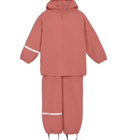 Regntøj m. Seler/Fleece - Recycle PU - Brick Dust|CeLaVi Hot