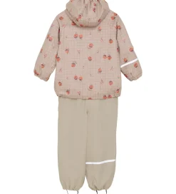 Regntøj m. Seler/Fleece - Recycle PU - Nasturtium m. Prin|CeLaVi New