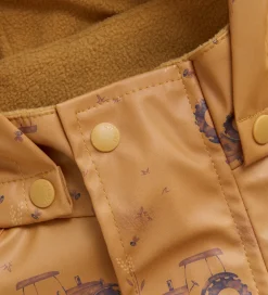 Regntøj m. Seler/Fleece - Recycle PU - Apple Cinnamon m.|CeLaVi Discount