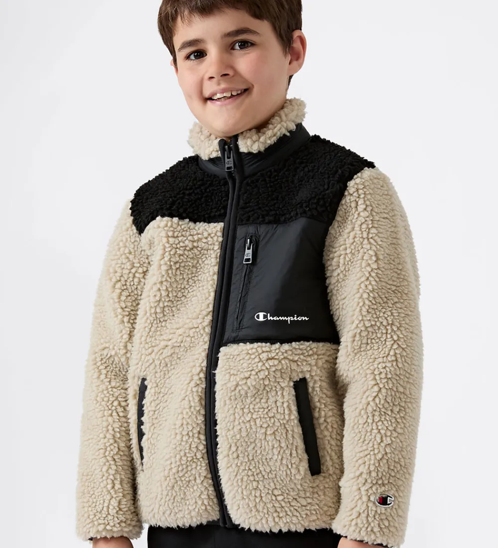 Fleecejakke - Neutral Chino Beige m. Sort|Champion Best