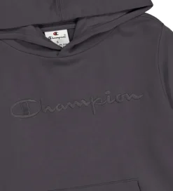 Hættetrøje - Mørkegrå m. Logo|Champion Discount