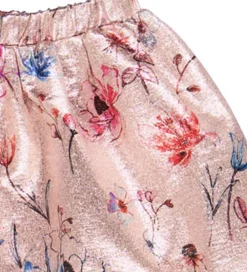 Nederdel - Rosa Glitter m. Blomster|Christina Rohde Online