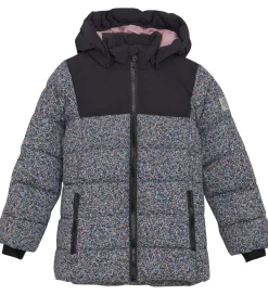 Dynejakke - Quilt - Phantom m. Blomster|Color Kids Online