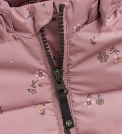 Dynejakke - Woodrose m. Blomster|Color Kids Clearance