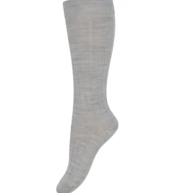 Knæstrømper - Rib - Uld - Lead|Condor Hot