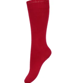 Knæstrømper m. Blondekant - Red Velvet|Condor Best